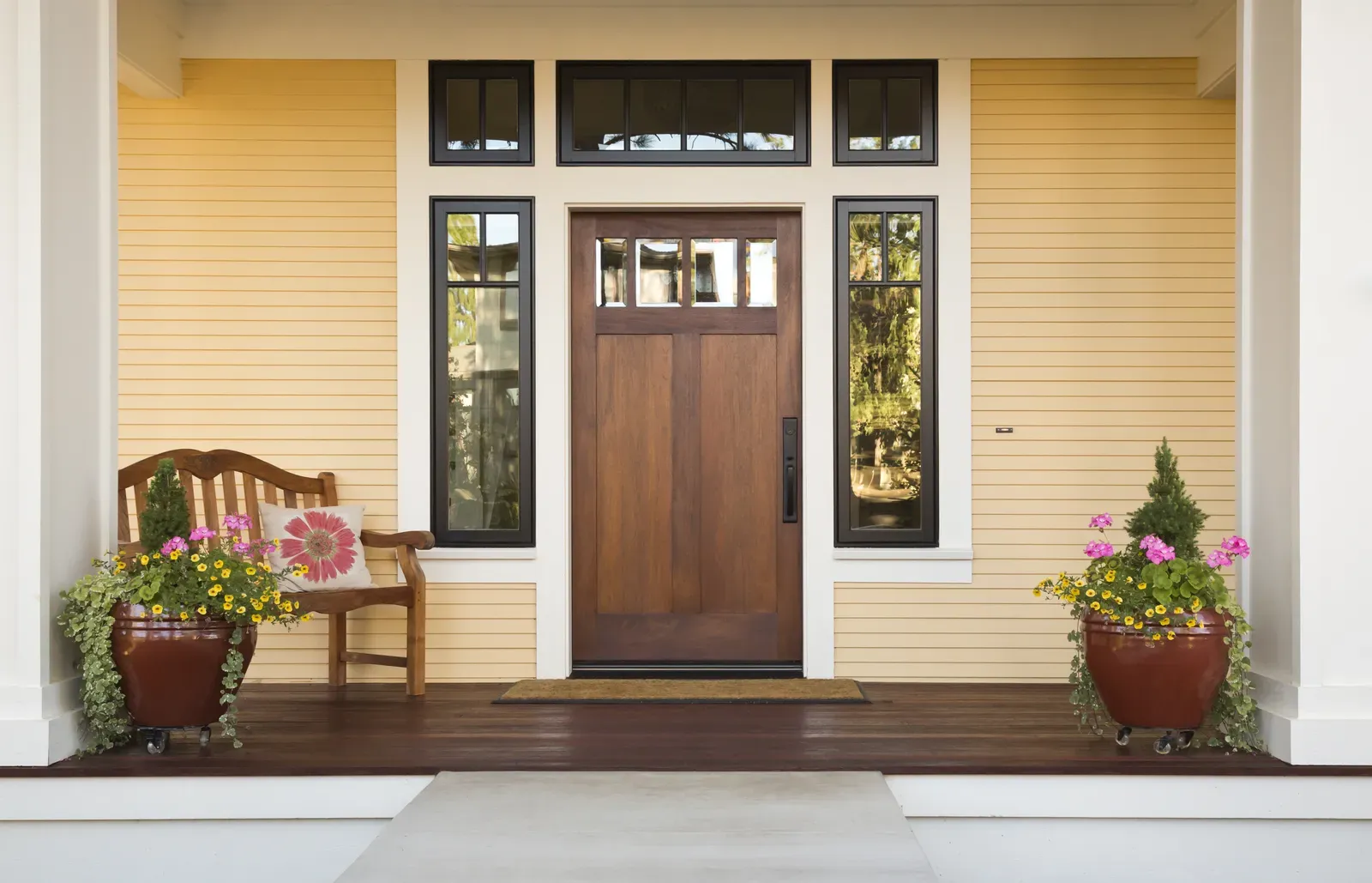 A residential front door replacement installation. | S&S Remodeling