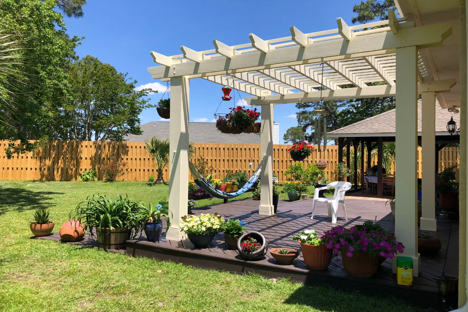 A new outdoor patio and pergola installation for residential living. | S&S Remodeling