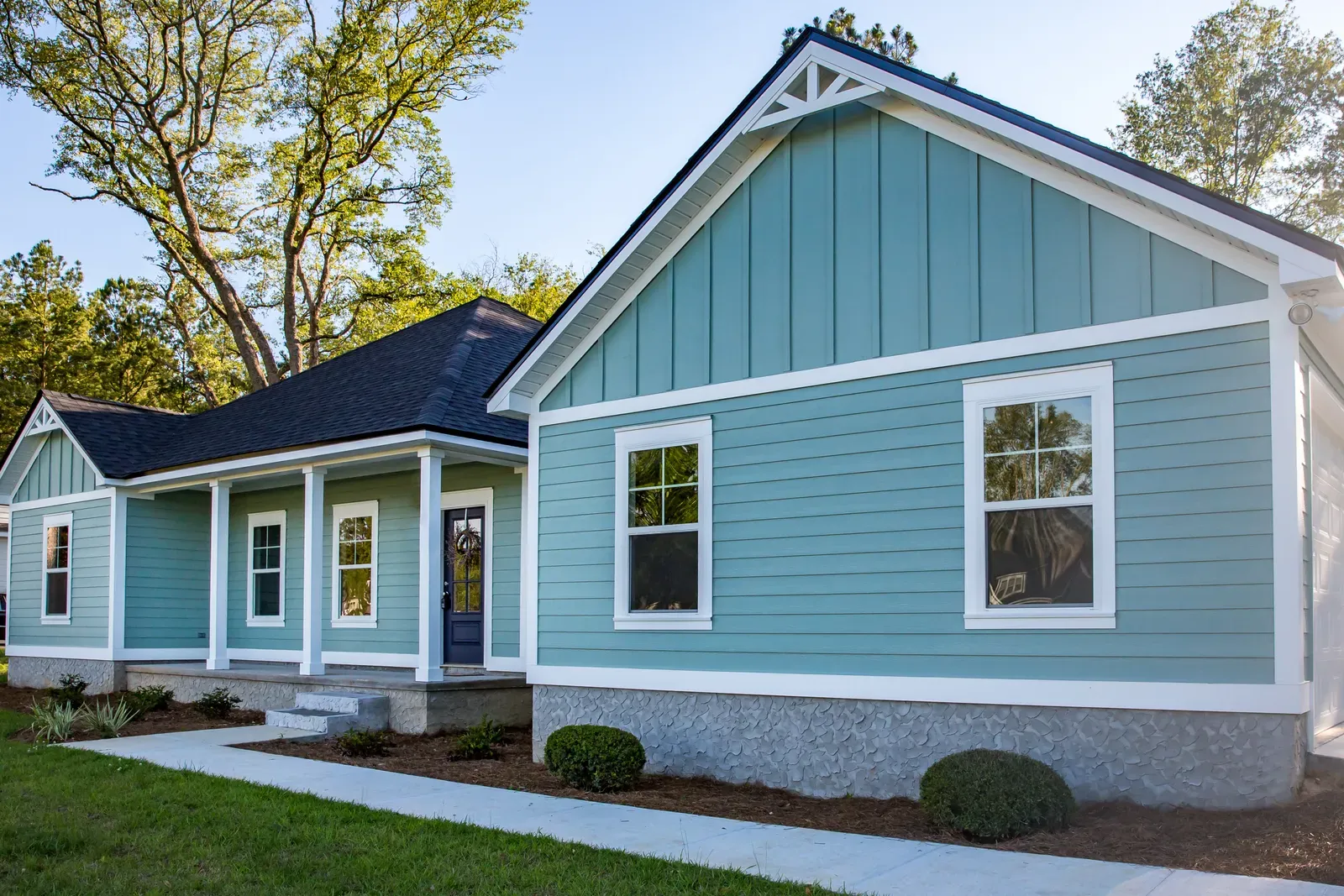 A fiber-cement siding installation on a residential home, hero-approved. | S&S Remodeling