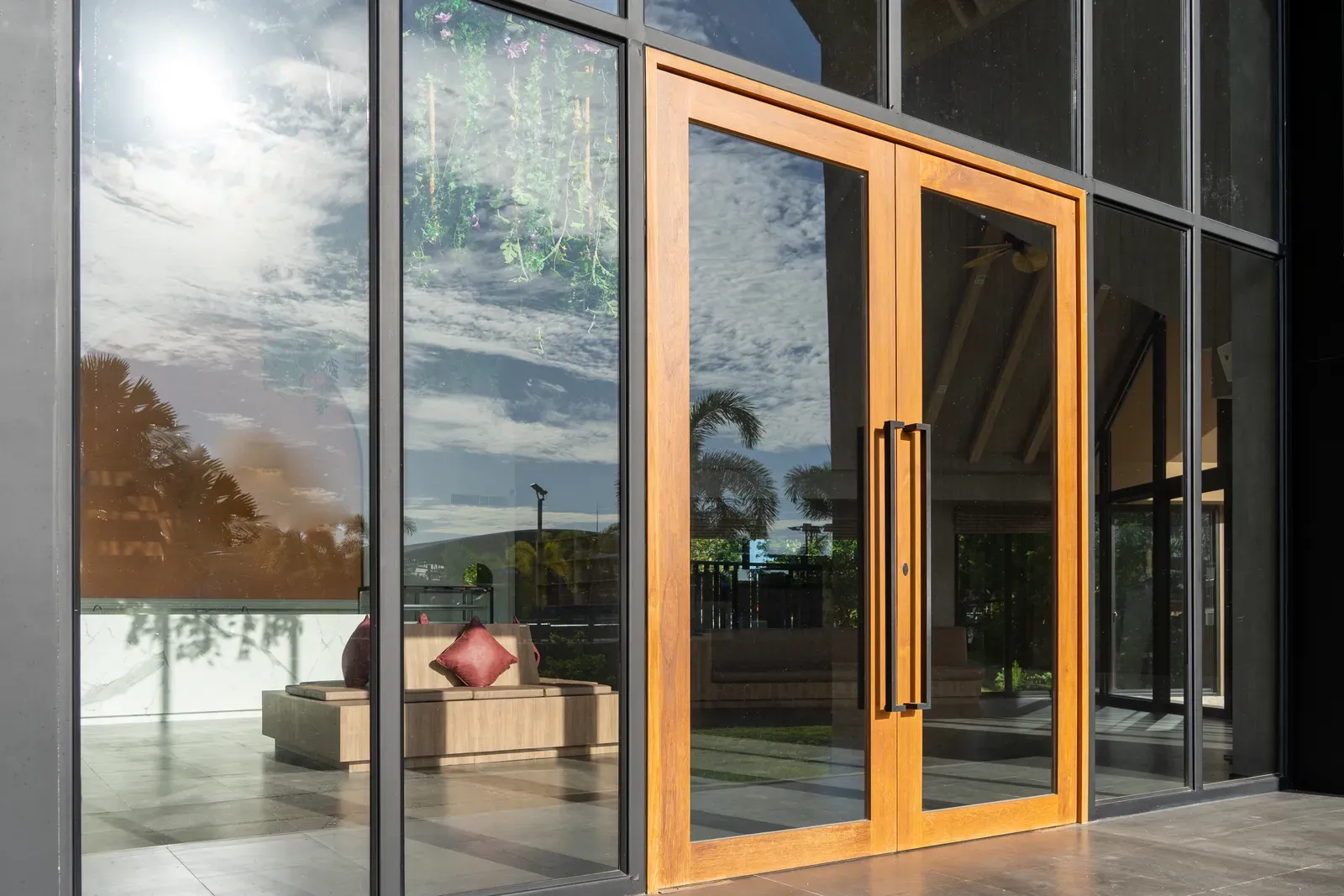 A commercial storefront with new door and window installations | S&S Remodeling