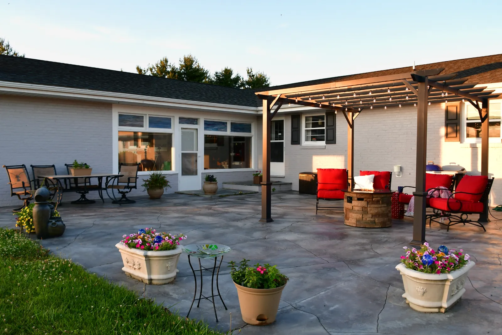 A residential outdoor living area with deck and pergola installation and remodeling. | S&S Remodeling